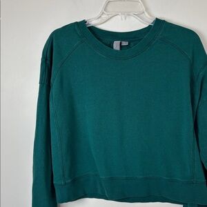 Sweaty Betty Teal Cropped Sweatshirt - Size 10
